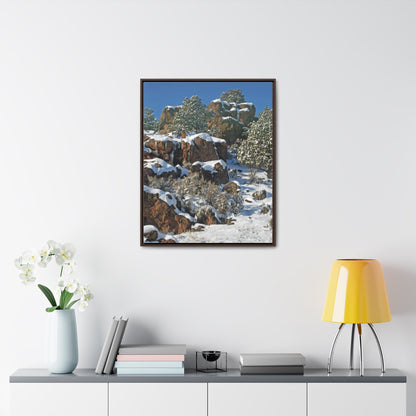 Icicle Rocks Gallery Canvas Wraps Framed