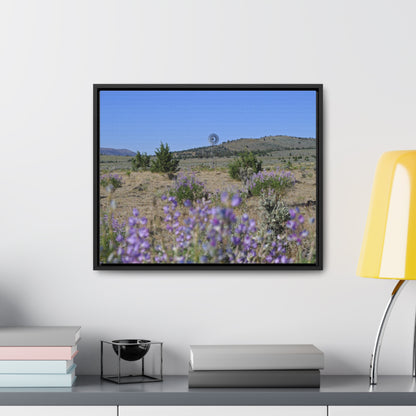 High Desert Lupine & Windmill Gallery Canvas Wraps Framed