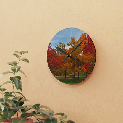 Autumn Serenity Acrylic Wall Clock