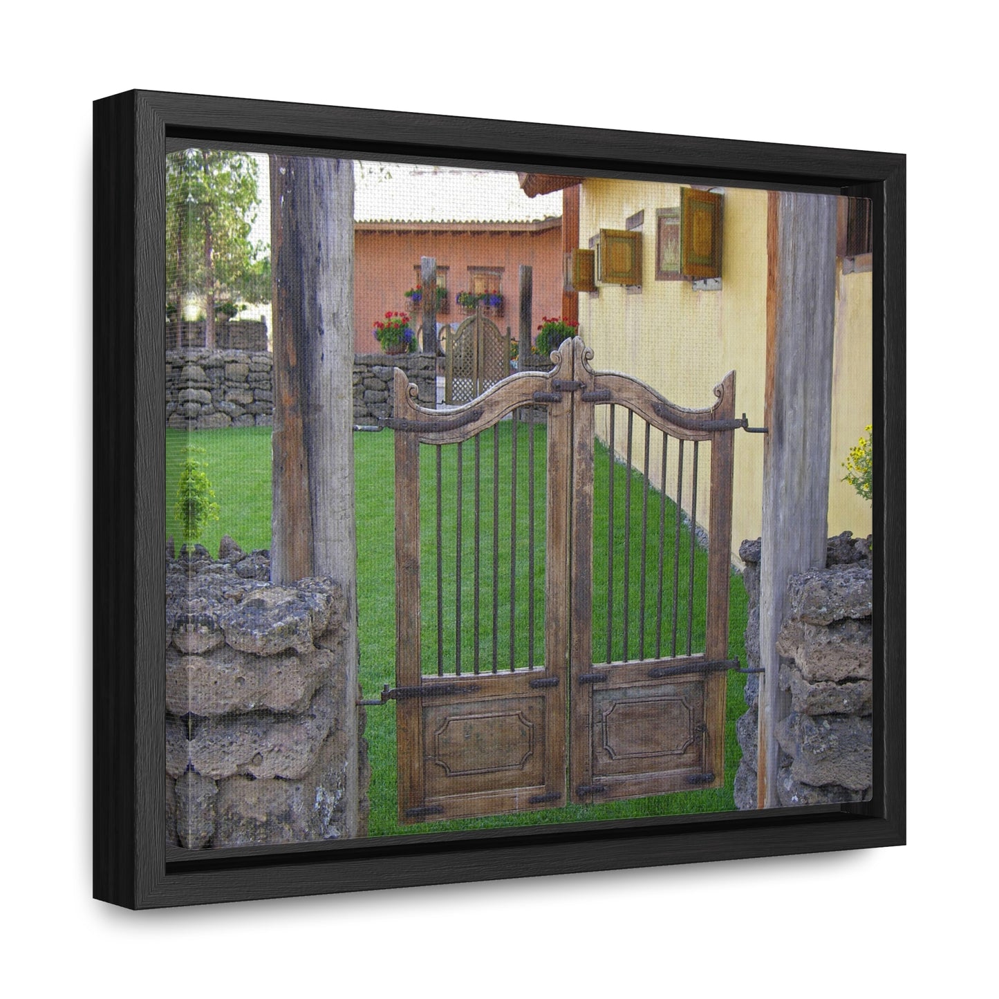 Western Spanish Gates Gallery Canvas Wraps Framed