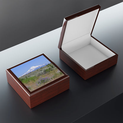 Lupine & Sage Mountain Jewelry Box ~ 7.24"