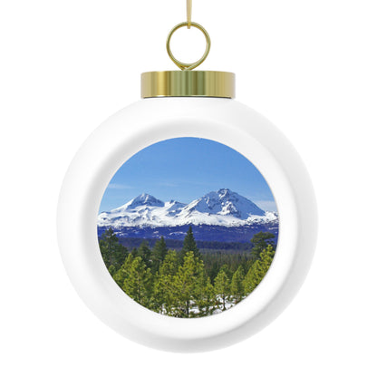 Winter Two Sisters Christmas Ball Ornament
