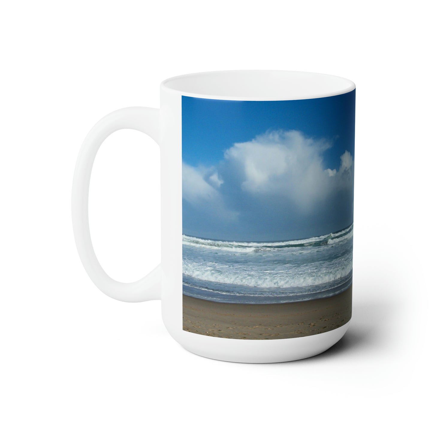 Blue Sky Beach Ceramic Mug 15oz