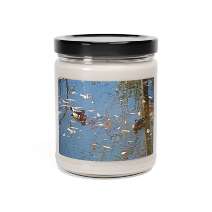 Autumn Wood Duck Couple Scented Soy Candle, 9oz