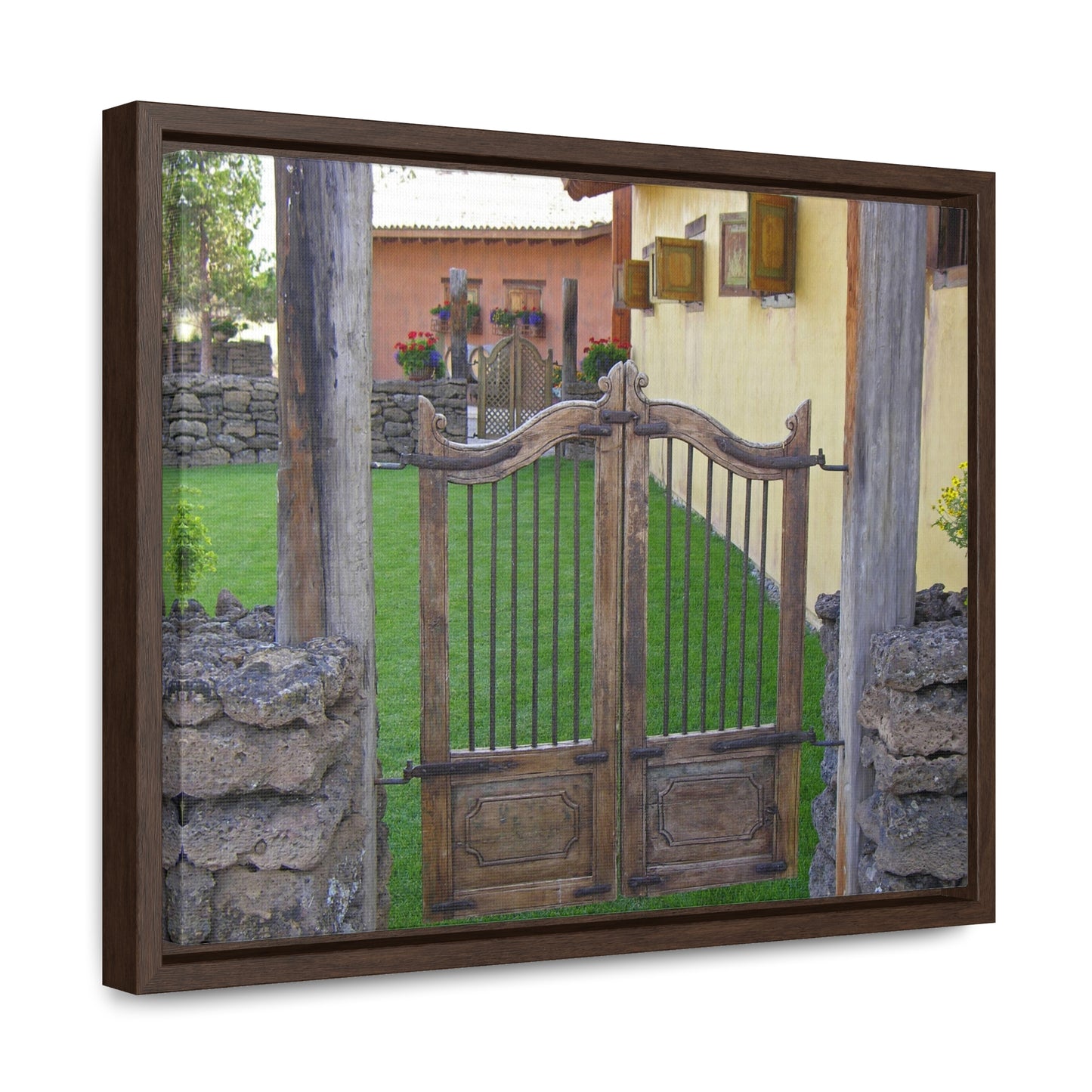 Western Spanish Gates Gallery Canvas Wraps Framed