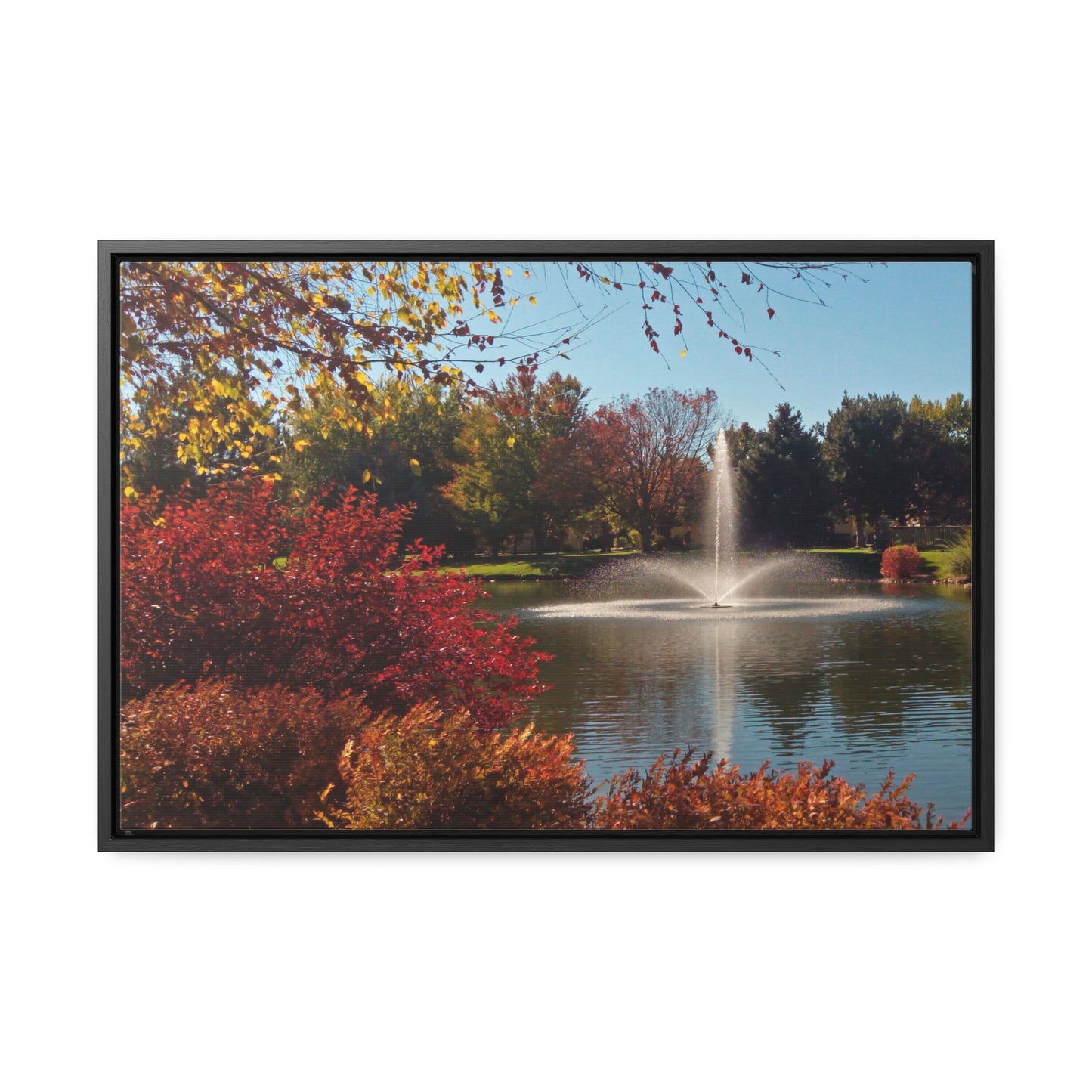 Autumn Fountain Gallery Canvas Wraps Framed