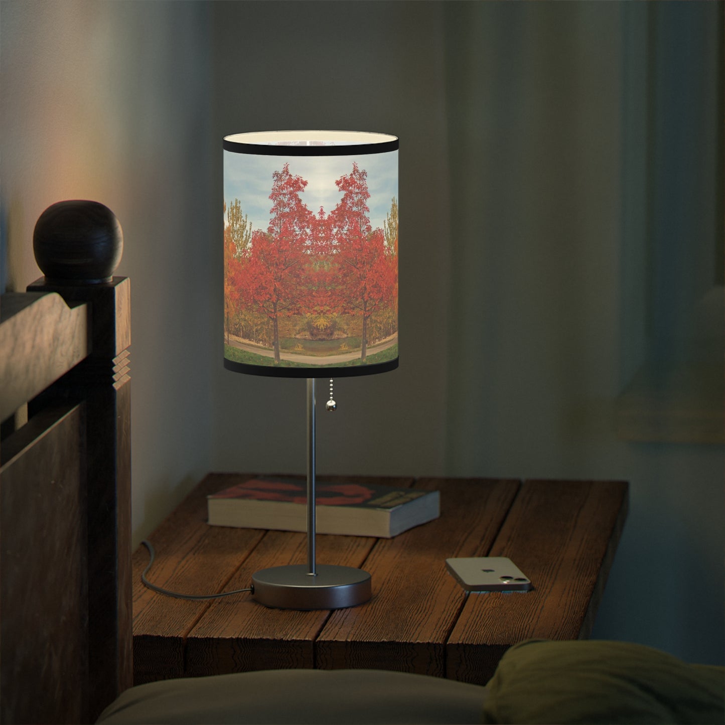 Autumn Serenity Lamp on a Stand