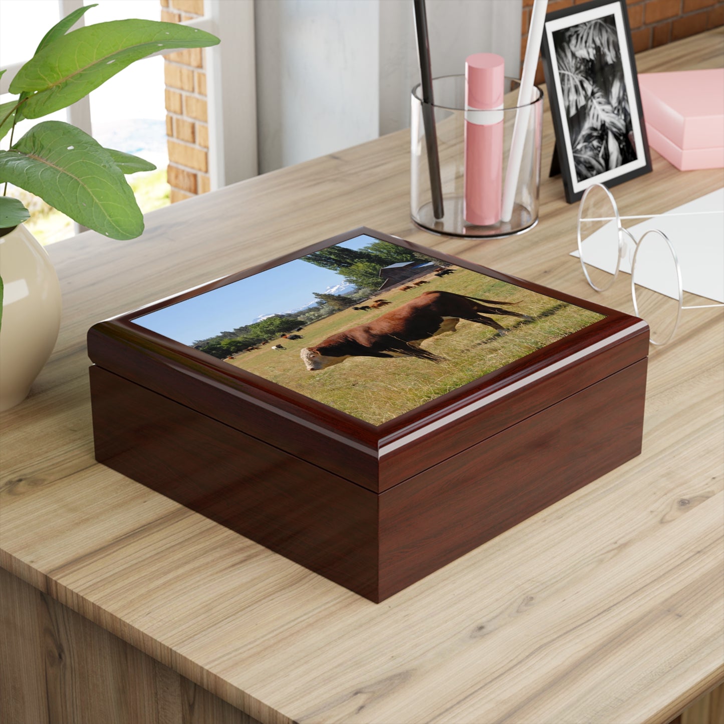 King Of The Pasture Jewelry Box ~ 7.24"