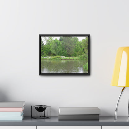 Raindrops On The Water Gallery Canvas Wraps Framed