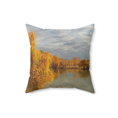 Autumn Peace Spun Polyester Square Pillow