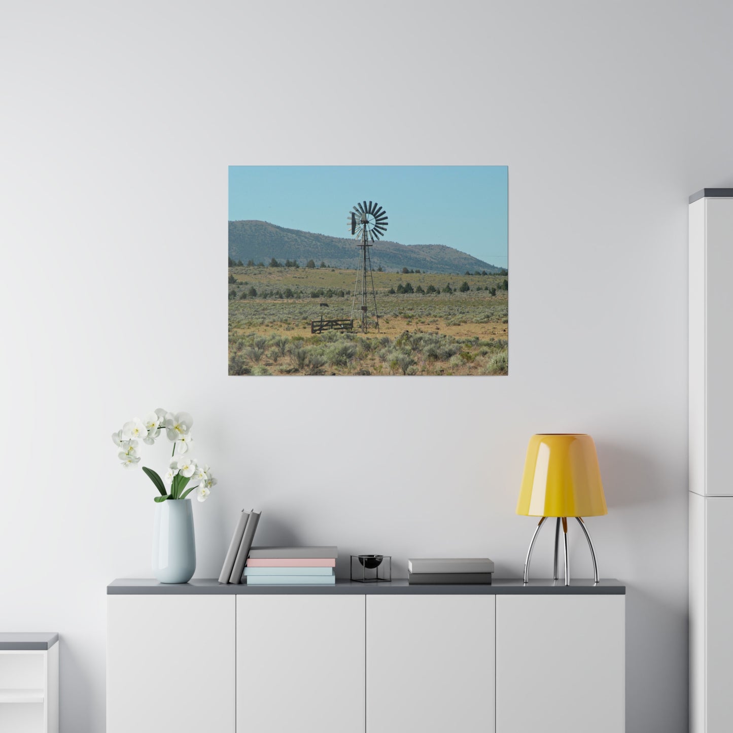 High Desert Windmill Matte Canvas