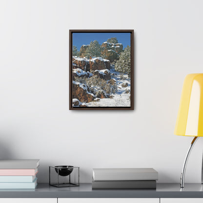 Icicle Rocks Gallery Canvas Wraps Framed