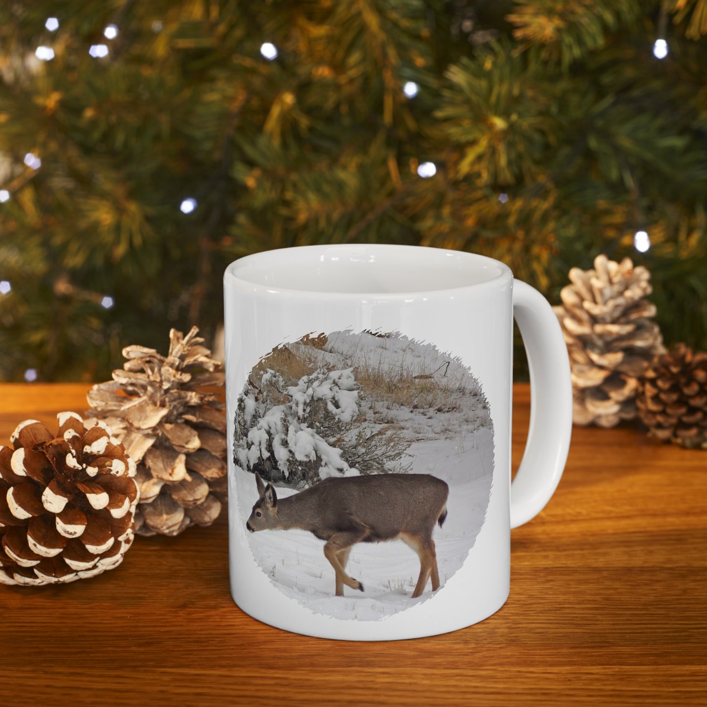 Winter Deer Ceramic Mug 11oz