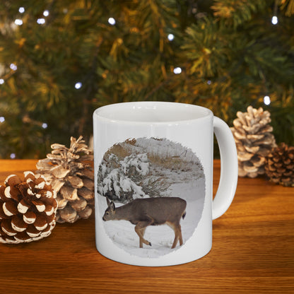 Winter Deer Ceramic Mug 11oz