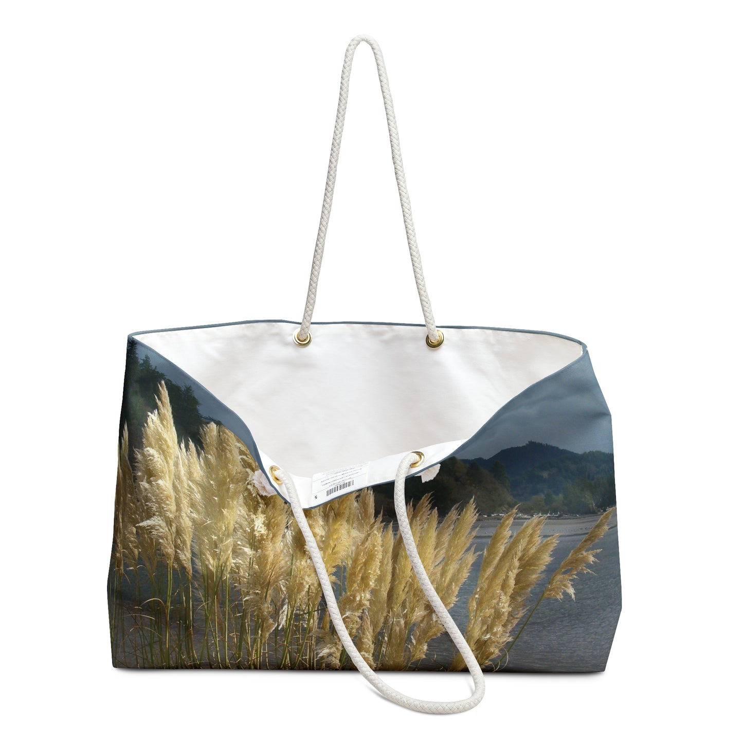 Golden Coastal Pampas Weekender Bag