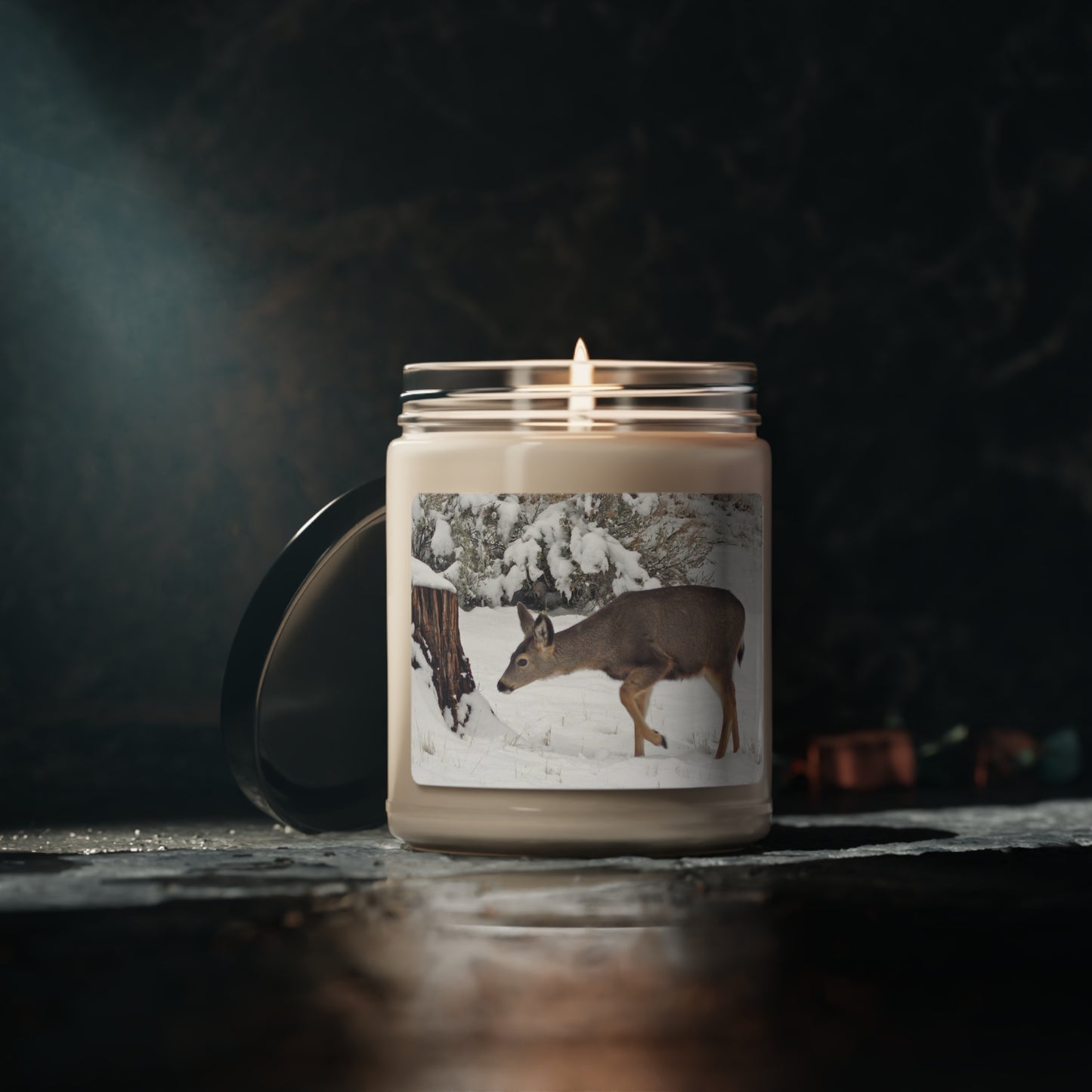 Winter Deer Scented Soy Candle, 9oz