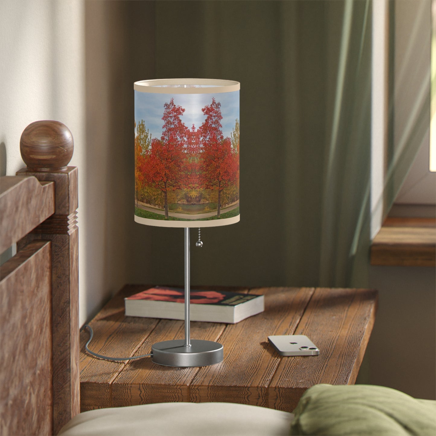 Autumn Serenity Lamp on a Stand