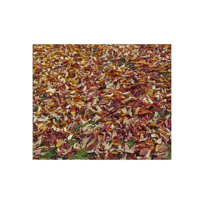 Autumn Leaves Shiny Crushed Velvet Blanket