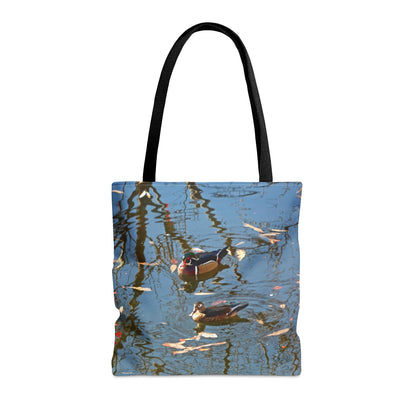 Wood Duck Couple Tote Bag