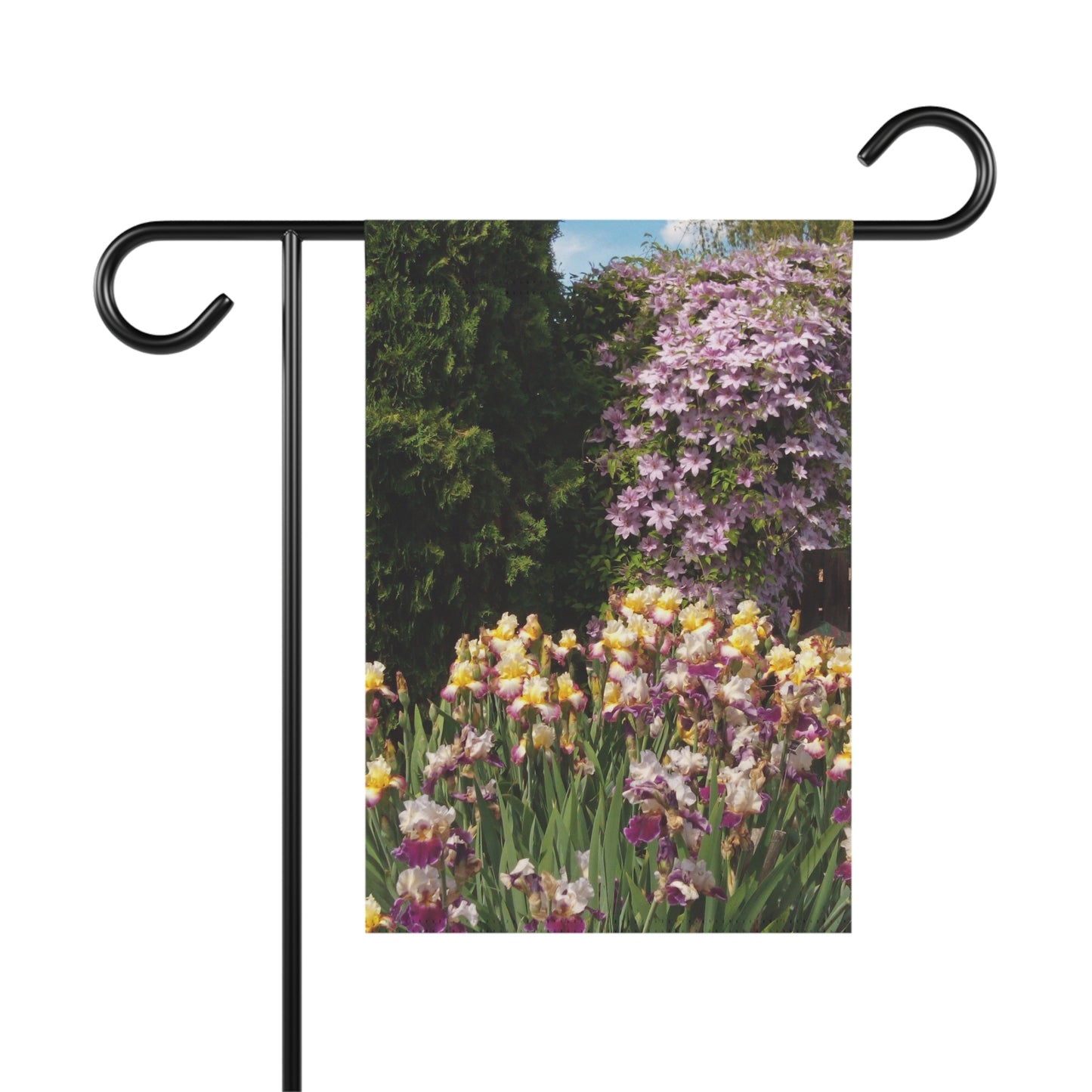 Sunny Iris Garden, Garden & House Banner
