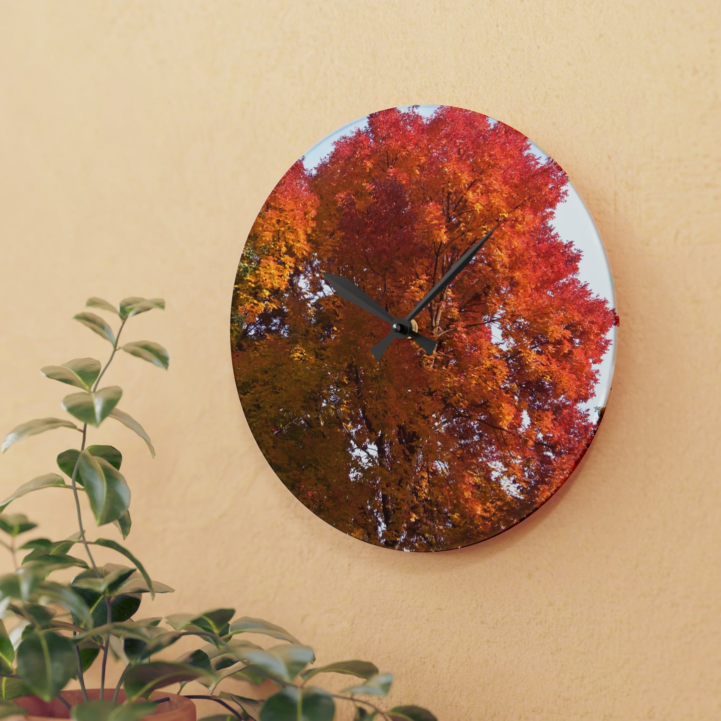 Autumn Radiance Acrylic Wall Clock