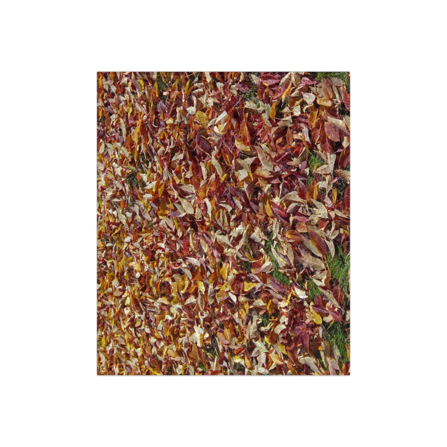 Autumn Leaves Shiny Crushed Velvet Blanket