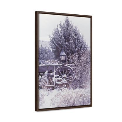 Vintage Winter Wagon Gallery Canvas Wraps Framed