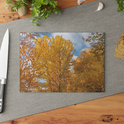 Autumn Gold Glass Cutting Board Hand Wash