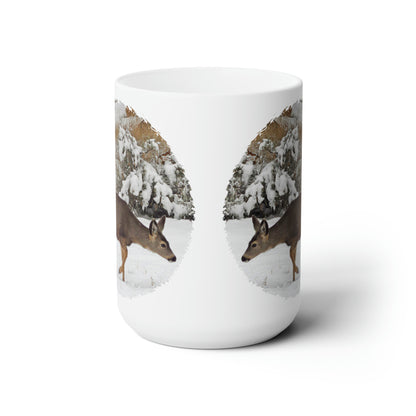 Winter Deer Ceramic Mug 15oz