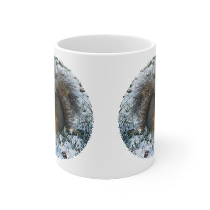 Winter Squirrel Ceramic Mug 11oz