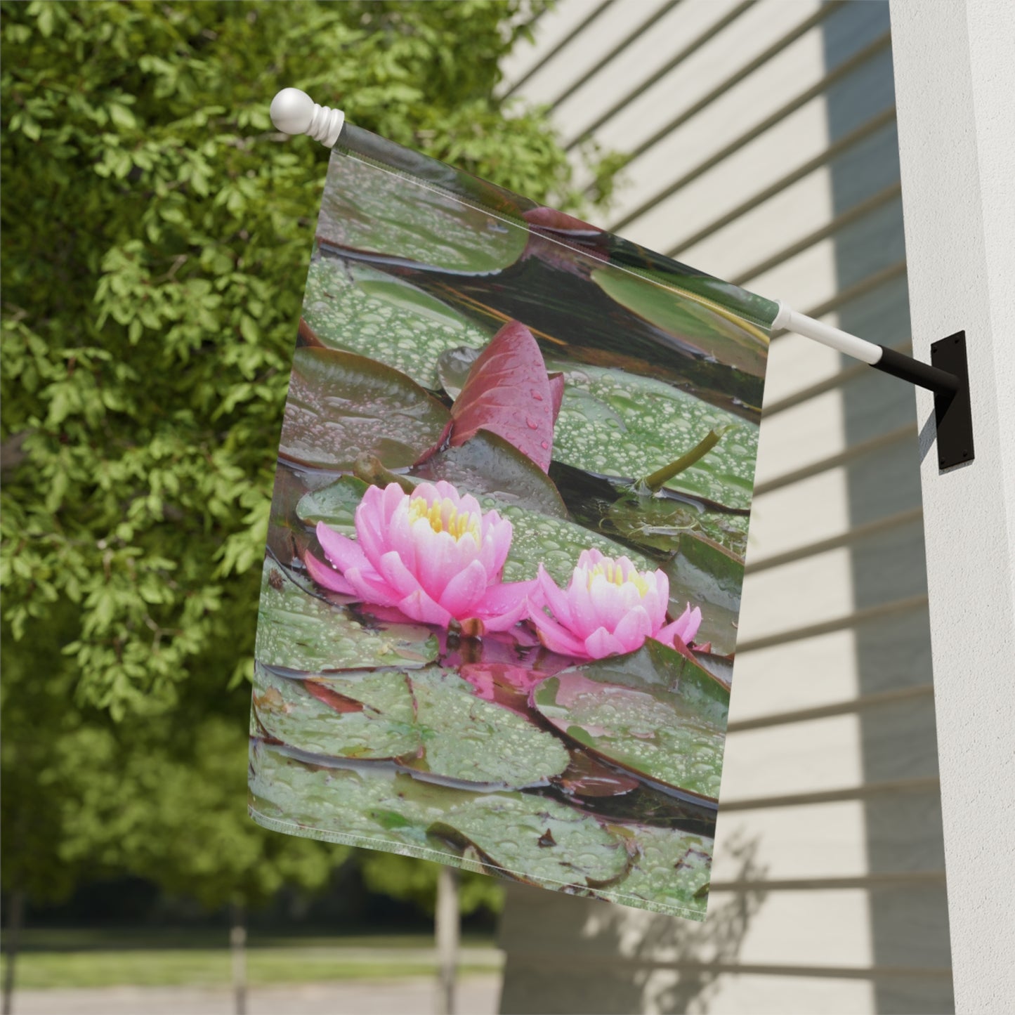 Water Lilies Garden & House Banner