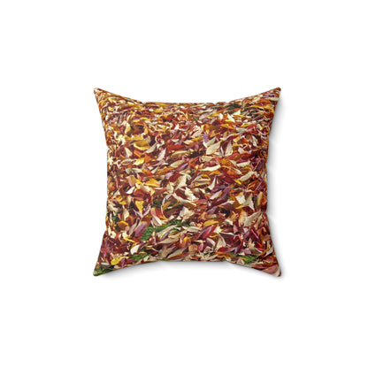 Autumn Leaves Spun Polyester Square Pillow