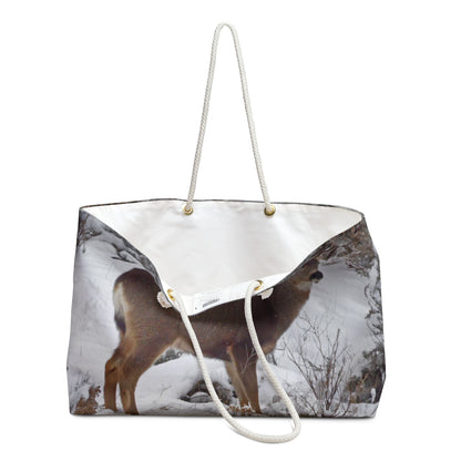Snowy Deer Weekender Bag