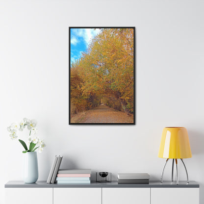 Autumn Path Gallery Canvas Wraps Framed