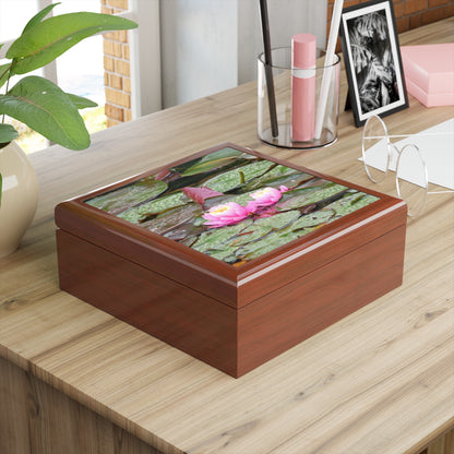 Water Lilies Jewelry Box ~ 7.24"