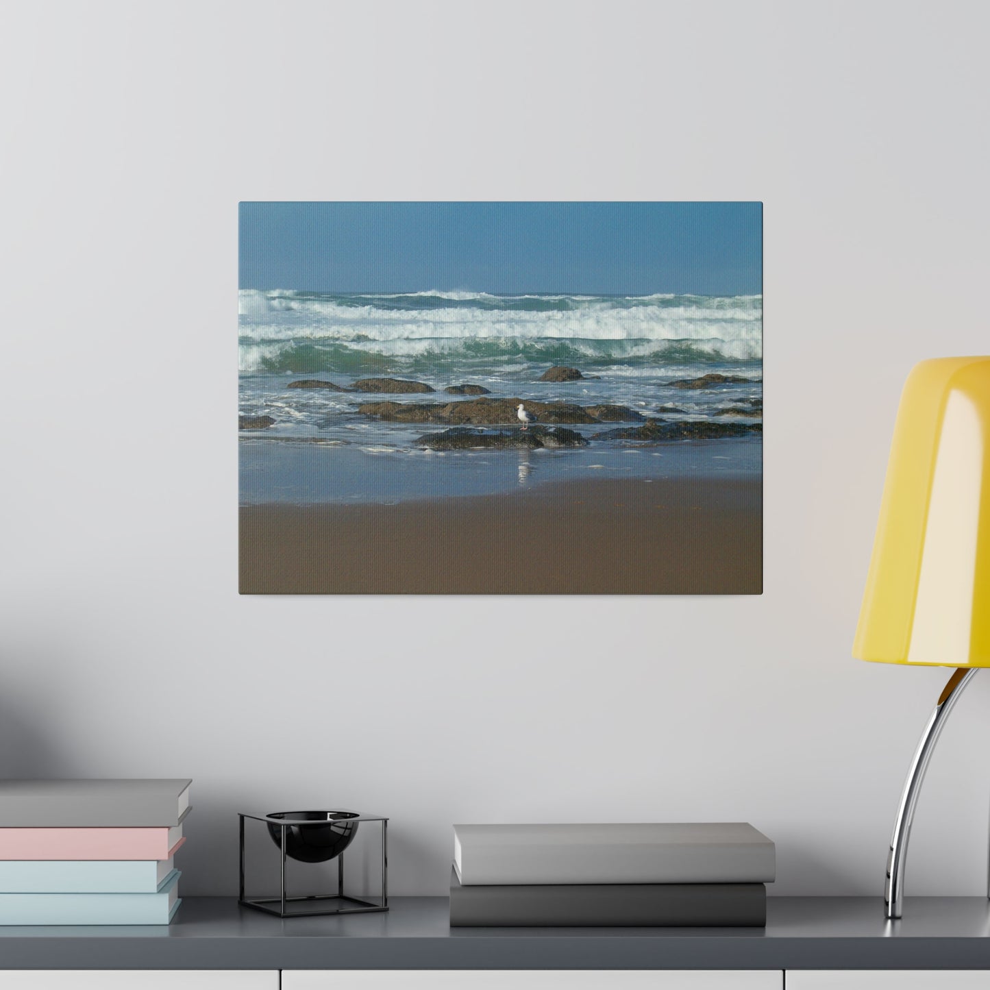Surf and Seagull Matte Canvas