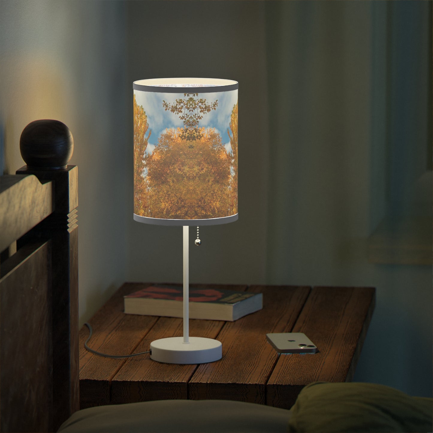 Autumn Gold Lamp on a Stand