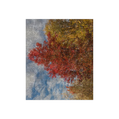Autumn Sky Shiny Crushed Velvet Blanket