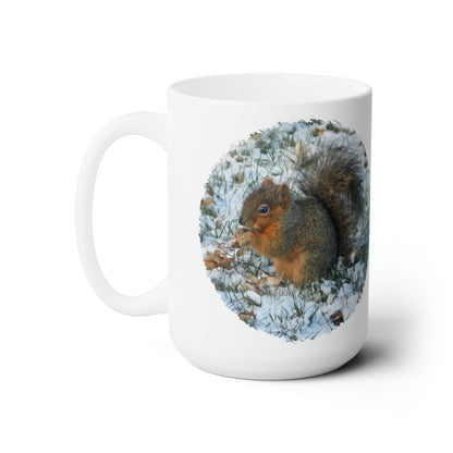 Winter Squirrel Ceramic Mug 15oz