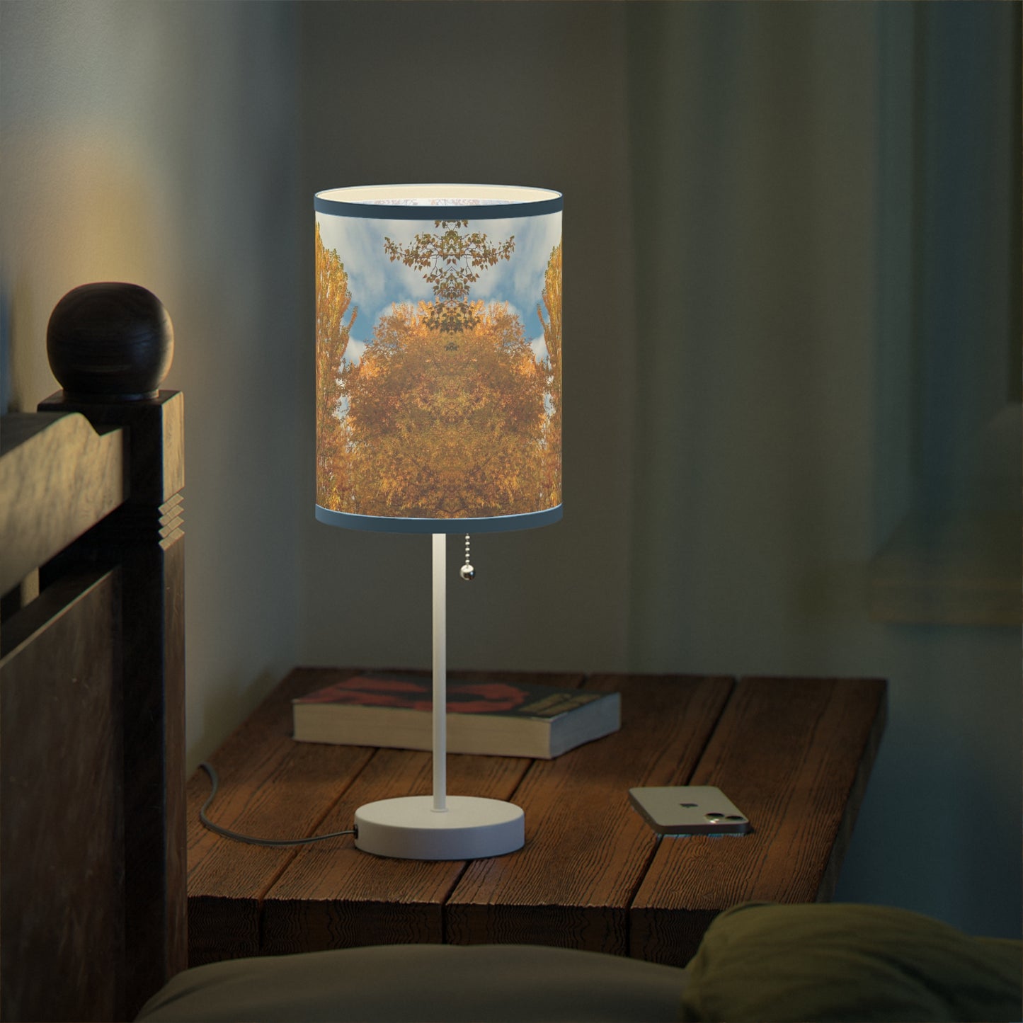 Autumn Gold Lamp on a Stand
