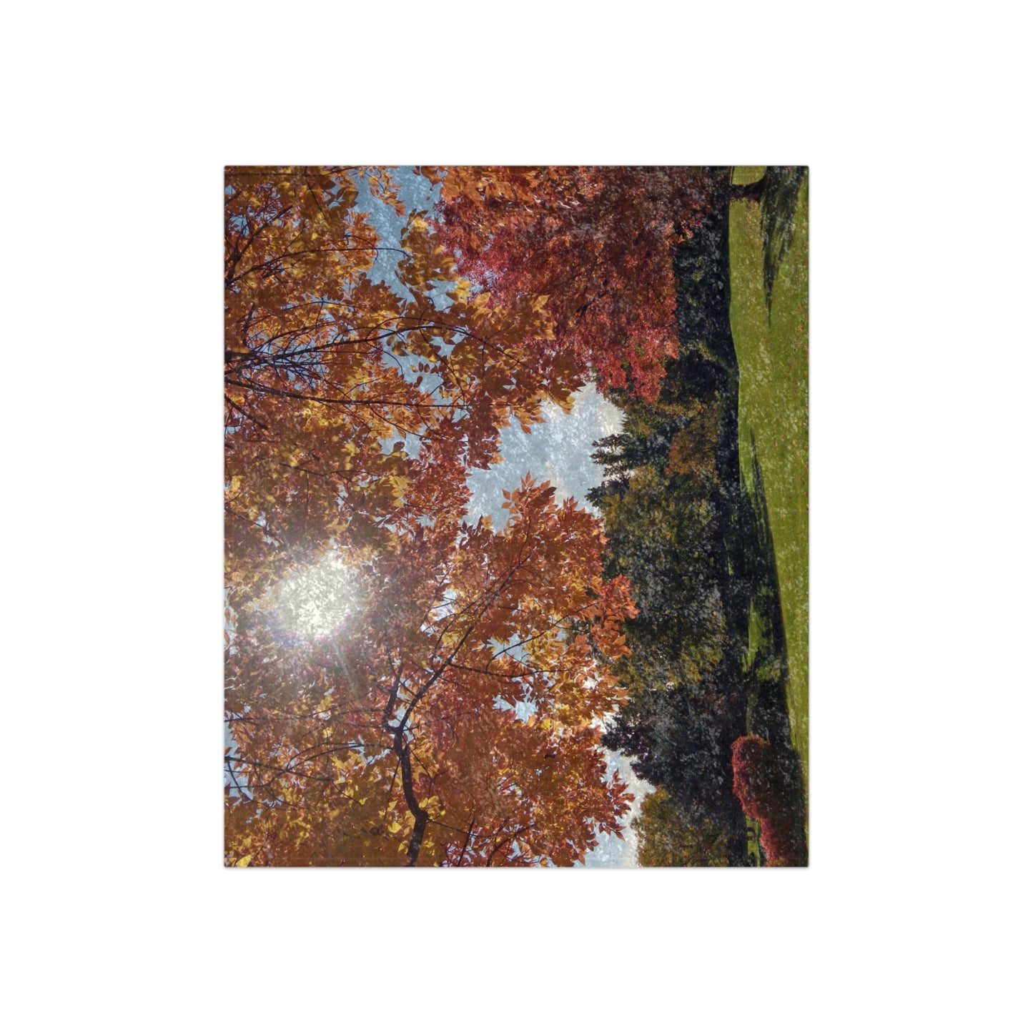 Autumn Light Shiny Crushed Velvet Blanket