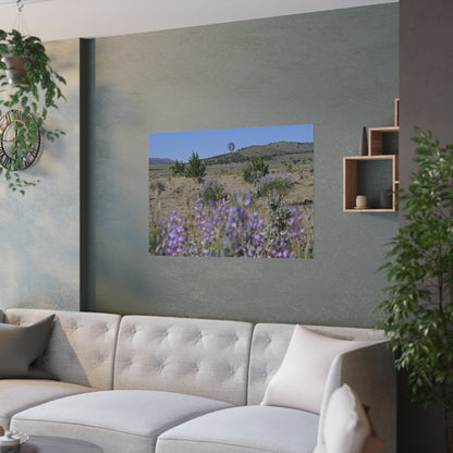 High Desert Lupine & Windmill Satin Posters