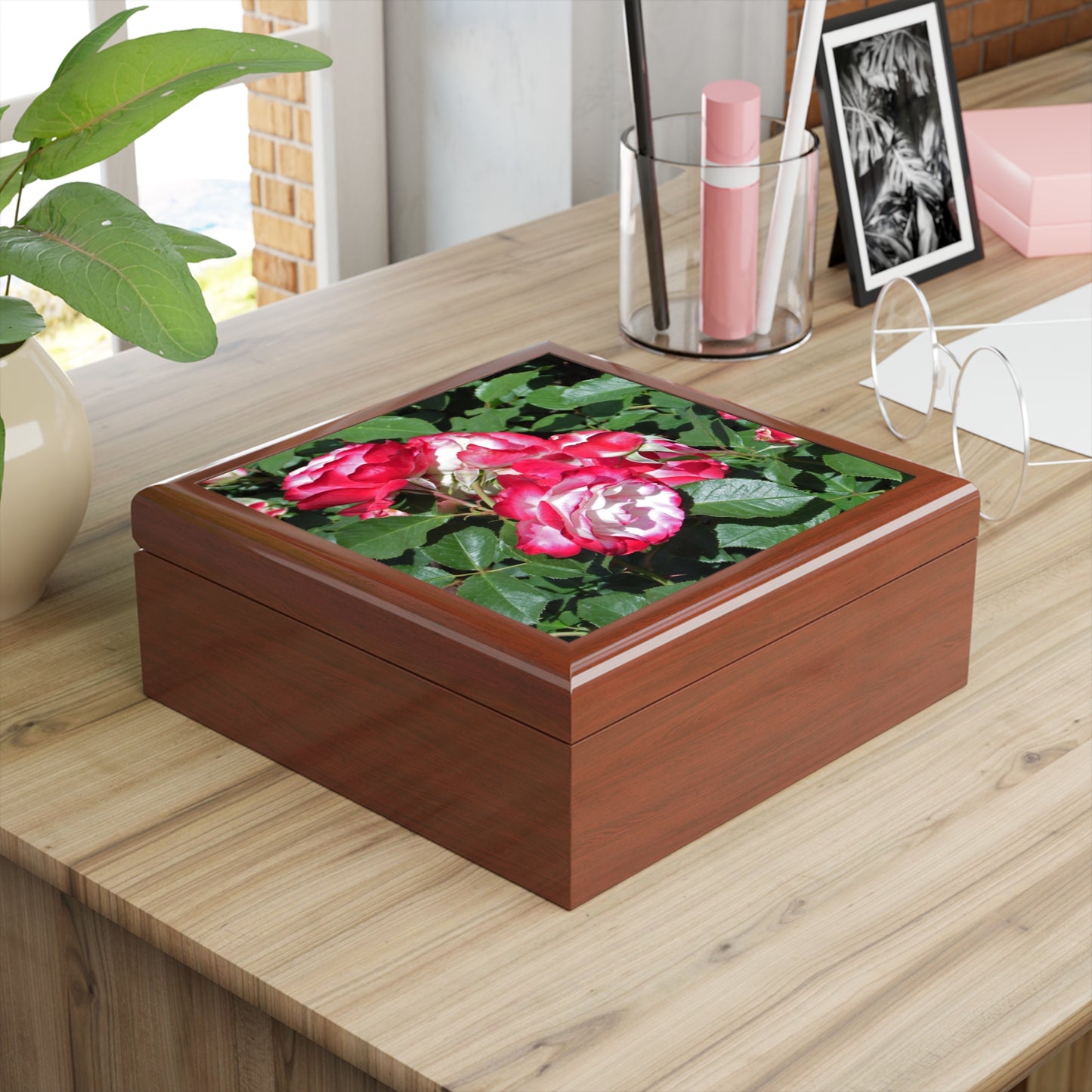 Romantic Roses Jewelry Box ~ 7.24"