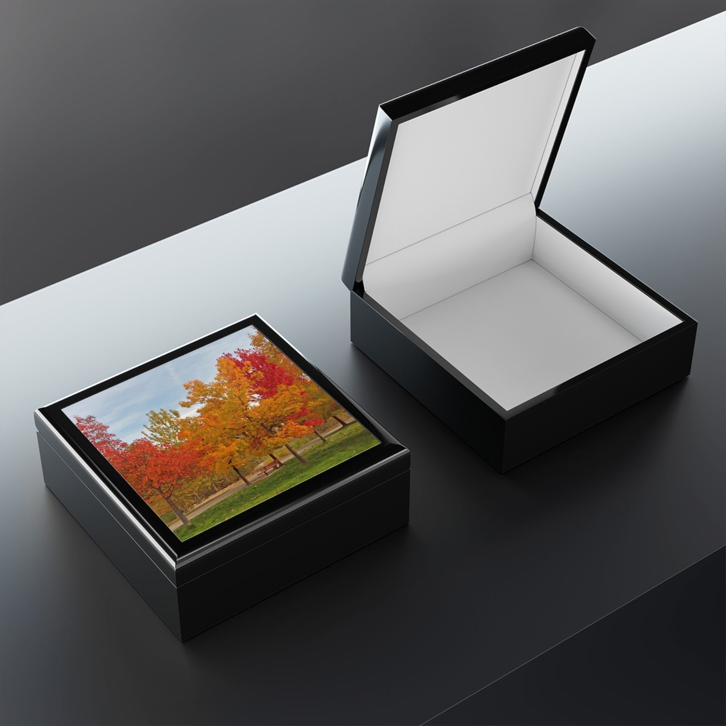 Autumn Serenity Jewelry Box ~ 7.24"