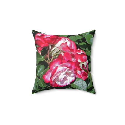 Romantic Roses Spun Polyester Square Pillow