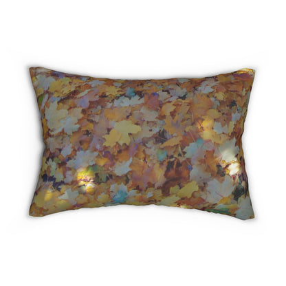 Autumn Maple Leaves Spun Polyester Lumbar Pillow