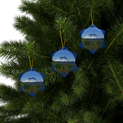 Winter South Sister Merry Christmas 2023 Ceramic Ornaments