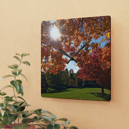 Autumn Light Acrylic Wall Clock
