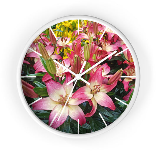 Lovely Lilies Wall Clock