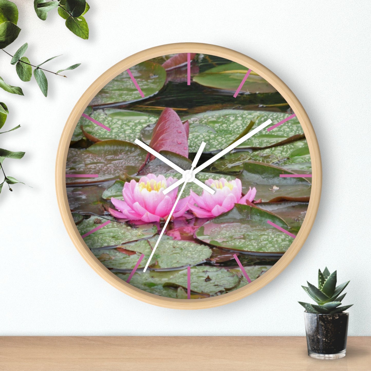 Water Lilies Wall Clock